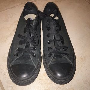 All black low tops